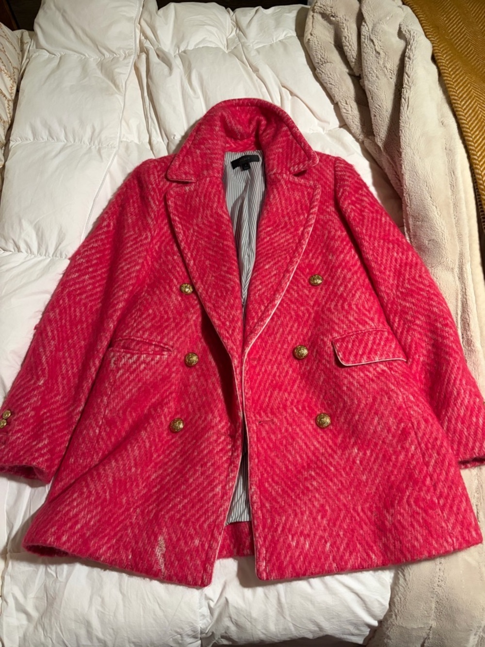 J. Crew Pink Wool Coat